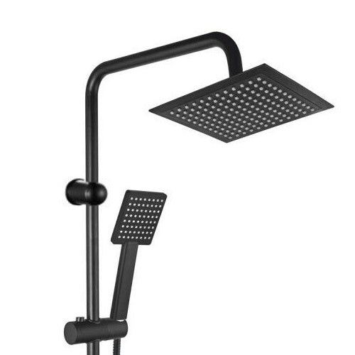 ASTA SALISCENDI NERA COLONNA DOCCIA CON SOFFIONE FISSO DOCCETTA SET DOCCIA 87126