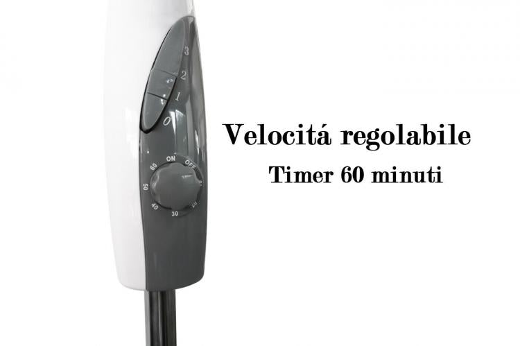 Ventilatore A Colonna Piantana 70W Timer Base Regolabile Bianco - Fresco Fs2045