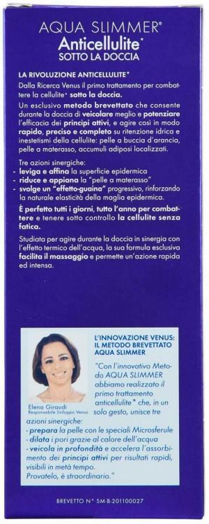 Venus Gel Anti Cellulite Aqua Slimmer 200 Ml Ultra Rapido Drenante Crema Corpo