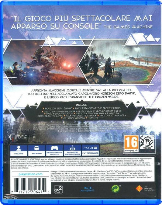 Horizon Zero Dawn Edizione Completa Ps4 Gioco Playstation 4 Ps Hits Italiano Pal