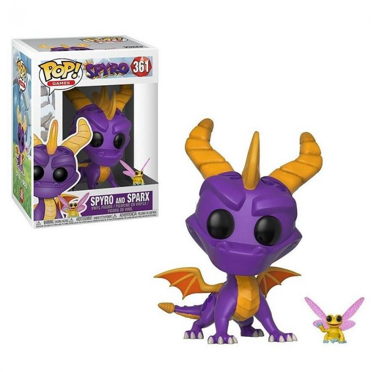Funko Pop ! Games Spyro The Dragon - (361) Spyro E Sparx Figure Vinyl 9Cm Game