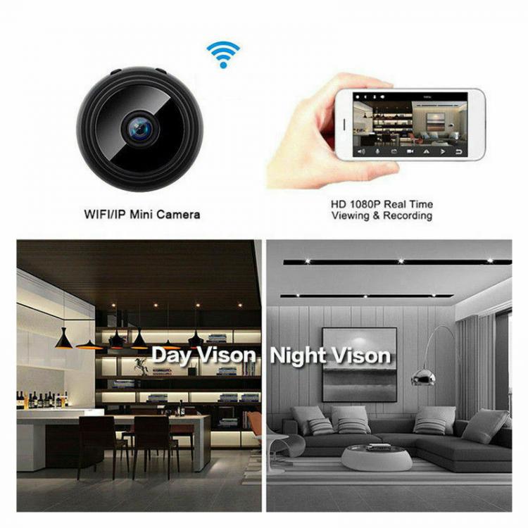 Mini Telecamera Spia Microcamera Ip Wifi Nascosta Infrarossi Calamita A Batteria
