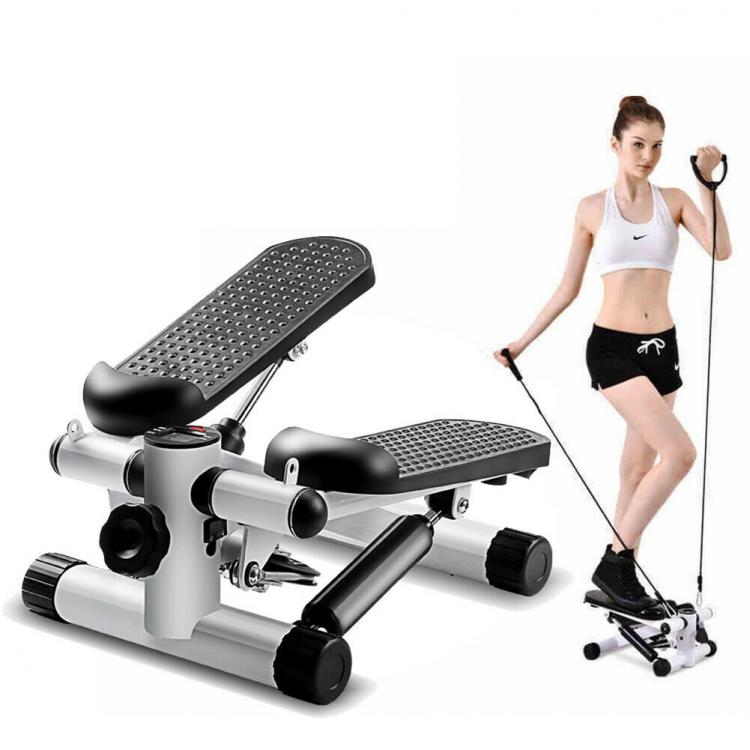 Stepper Fitness Step Up Con Bande Elastiche Di Resistenza Verticale Antiscivolo