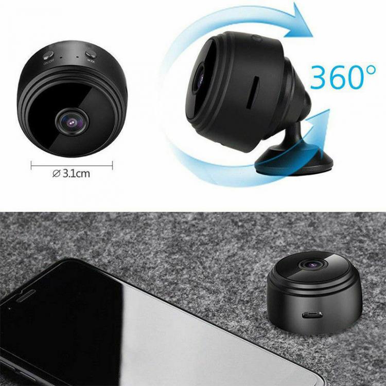 Mini Telecamera Spia Microcamera Ip Wifi Nascosta Infrarossi Calamita A Batteria