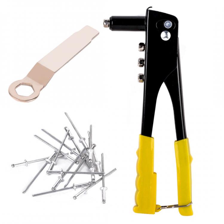 Rivettatrice Per Rivetti Varie Misure Metallo Pinza Accessori Pistola
