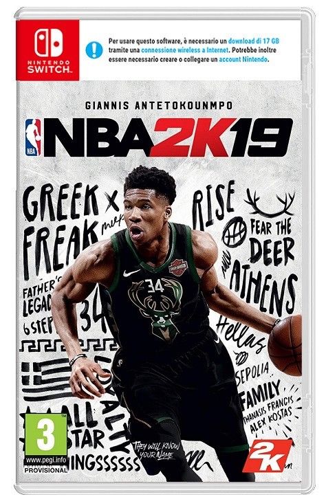 Nba 2K19 Nintendo Switch Videogioco Nba Italiano Pal Videogame Basket Nuovo