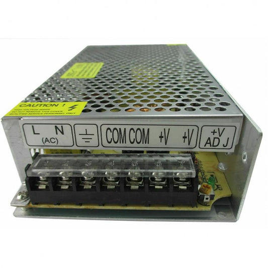 ALIMENTATORE TRASFORMATORE STABILIZZATO STRISCE LED 24V - 5A TRIMMER 110v/220v