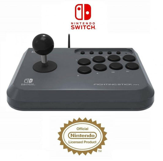 Hori Controller Fighting Stick Mini Grey Nintendo Switch Controller Ufficiale