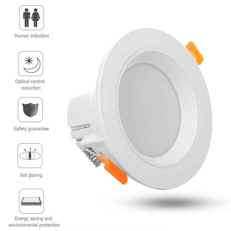 Faretto Incasso Led 5W 3In1 Luce Bianca Fredda Naturale Calda Cob Soffitto Molla