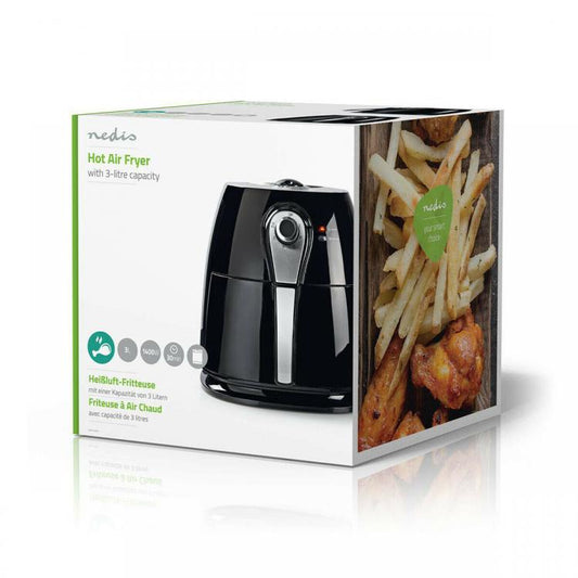 Nedis Friggitrice Ad Aria Calda Senza Olio Forno 3Lt Frigge Cuoce Arrosto 1400W