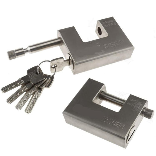 Lucchetto In Acciaio Temprato Corazzato Antiscasso Catenaccio Per Cancello 94Mm