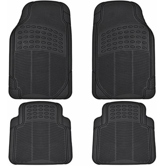 Top Drive Set 4 Tappetini Per Auto Tappeti Universali In Gomma Impermeabili Neri