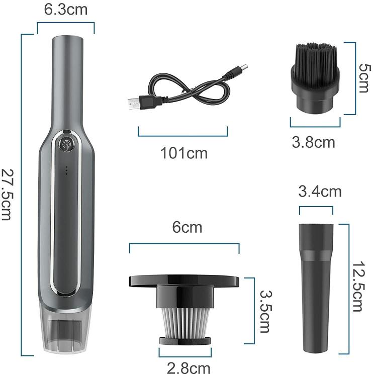 ASPIRABRICIOLE RICARICABILE MINI ASPIRAPOLVERE PORTATILE PER AUTO CASA POTENTE