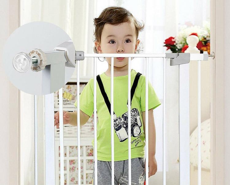 CANCELLETTO SICUREZZA BAMBINI ANIMALI CANE 79-86CM A PRESSIONE SCALA PORTE CASA