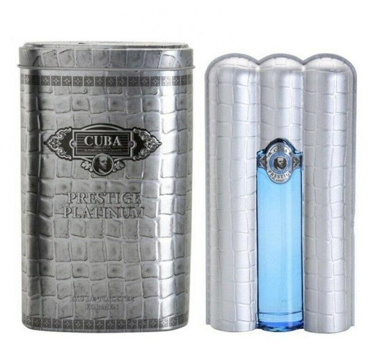 CUBA PRESTIGE PLATINUM PROFUMO DA UOMO EAU DE TOILETTE SPRAY EDT 90ml SIGARO