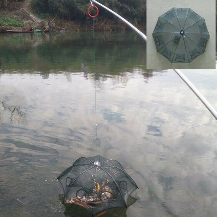 Rete Da Pesca Pieghevole Nassa Trappola 6 Fori Pesci Granchi Gambero Ad Inganno