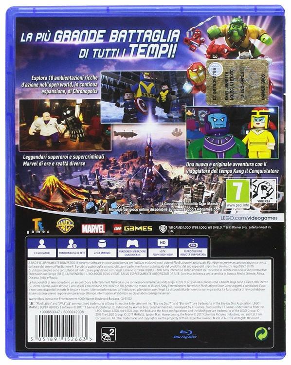 Lego Marvel Super Heroes 2 Ps4 Gioco Play Station 4 Italiano Videogioco Nuovo