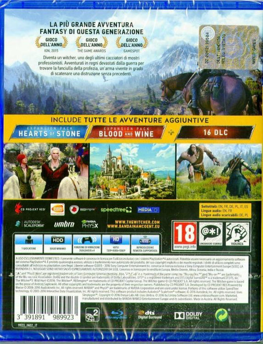 The Witcher 3 Wild Hunt - Goty Edition Ps4 Italiano Playstation 4 Gioco Pal Ita