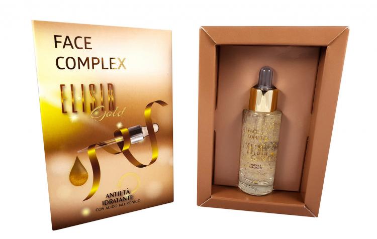 Siero Viso Face Complex Elisir Gold Antieta Idratante Con Acido Ialuronico Rughe