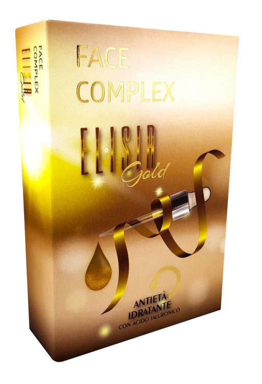 Siero Viso Face Complex Elisir Gold Antieta Idratante Con Acido Ialuronico Rughe
