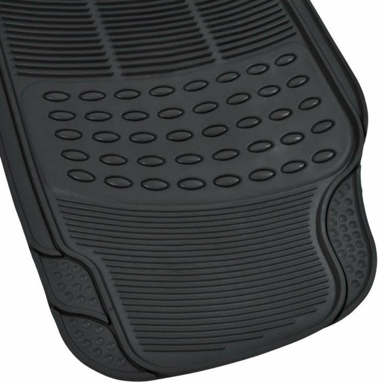 Top Drive Set 4 Tappetini Per Auto Tappeti Universali In Gomma Impermeabili Neri