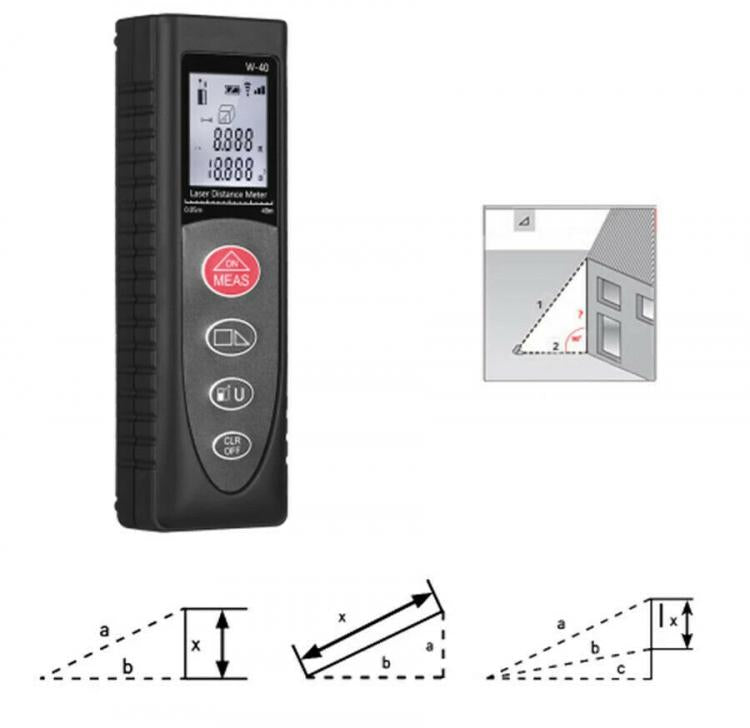 Metro Laser Max 80M Misuratore Distanza Digitale Professionale Con Display Lcd