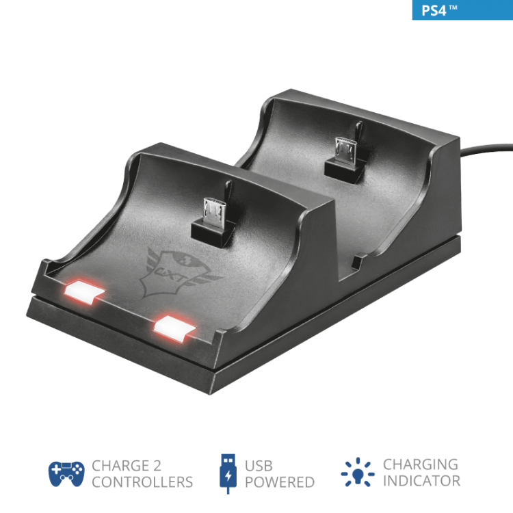 Trust Duo Charge Playstation 4 Caricatore Doppio Controller Dock Station Pad Ps4