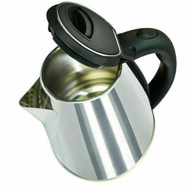 BOLLITORE ELETTRICO 2L IN ACCIAIO 2000W SCALDA BEVANDE LATTE PER ACQUA TISANE TE