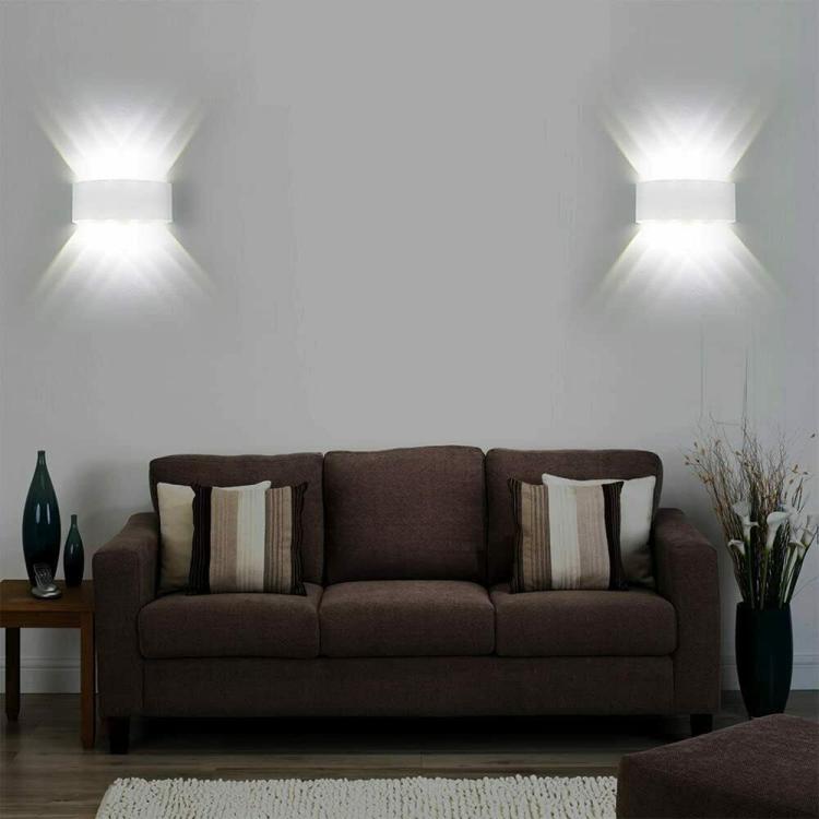 APPLIQUE A PARETE LED BIANCO 18W LUCE FREDDA 6500K ESTERNO UP&DOWN IMPERMEABILE