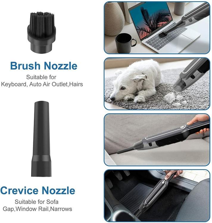 ASPIRABRICIOLE RICARICABILE MINI ASPIRAPOLVERE PORTATILE PER AUTO CASA POTENTE