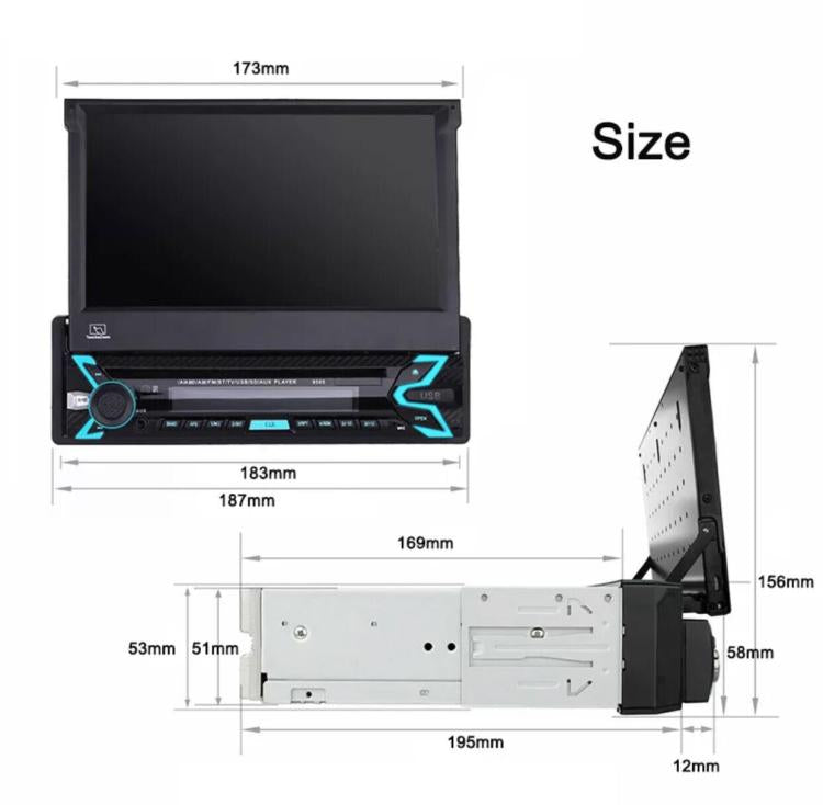 Stereo Android Schermo A Scomparsa 1 Din Gps Wifi Usb Mirror Autoradio Bluetooth