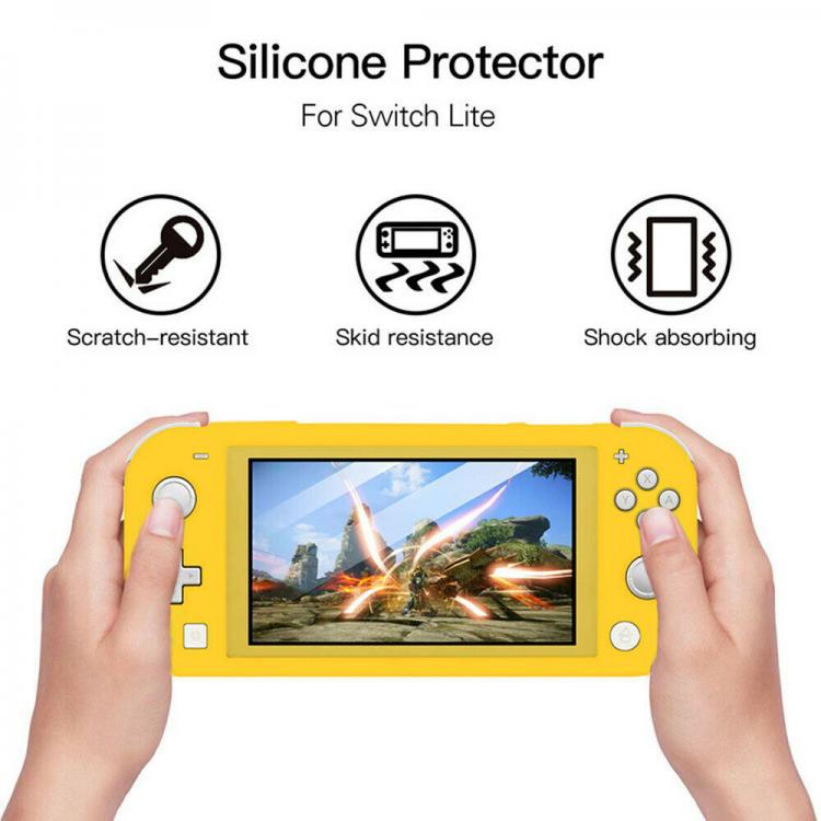 COVER CUSTODIA IN SILICONE PER NINTENDO SWITCH LITE PROTEZIONE GOMMA ANTISCIVOLO