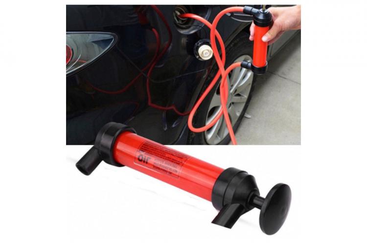 Pompa Sifone Travaso Benzina Diesel Gasolio Olio Gonfiatore Aspira Liquidi Acqua