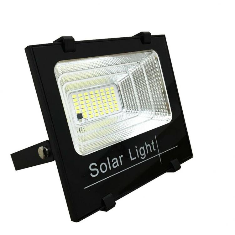 Faro Faretto A Led 100W Smd Con Pannello Solare Sensore Crepuscolare Telecomando