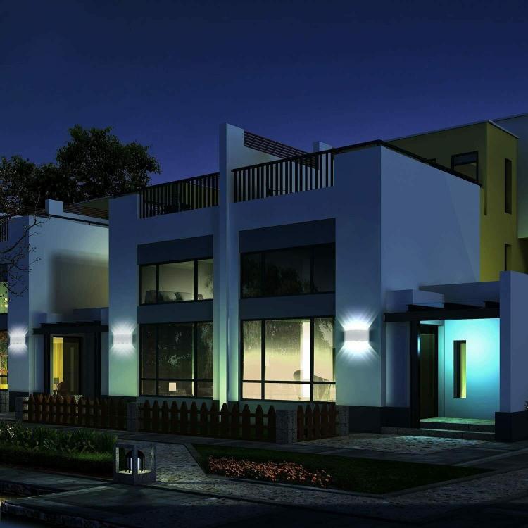 APPLIQUE PARETE LED BIANCO 18W LUCE NATURALE 4000K ESTERNO UP&DOWN IMPERMEABILE