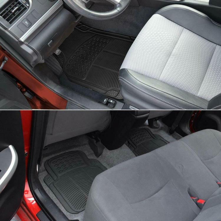 Top Drive Set 4 Tappetini Per Auto Tappeti Universali In Gomma Impermeabili Neri
