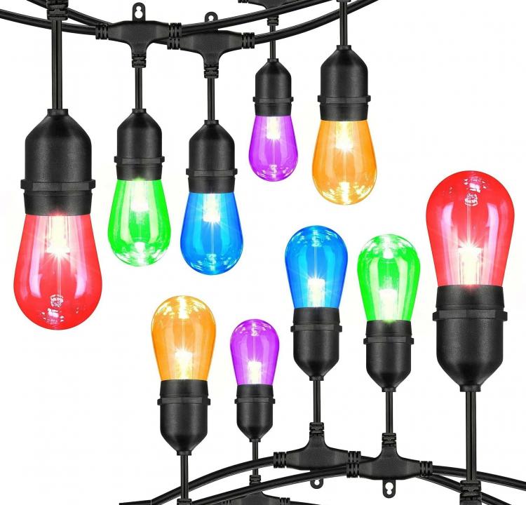 10pz LAMPADE E27 LED COLORATE BLU ROSSA GIALLA VERDE VIOLA PER CATENARIA CATENA
