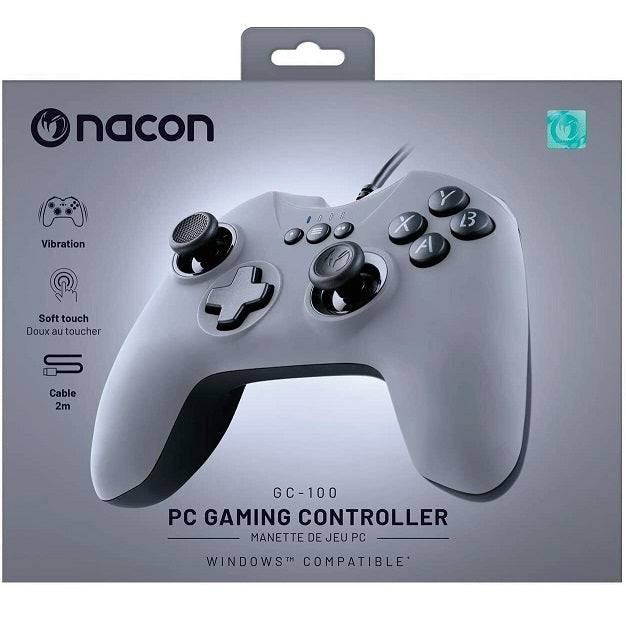 Nacon Pc Controller Gaming Gc-100 Grigio Windows Pad 6 Pulsanti Computer