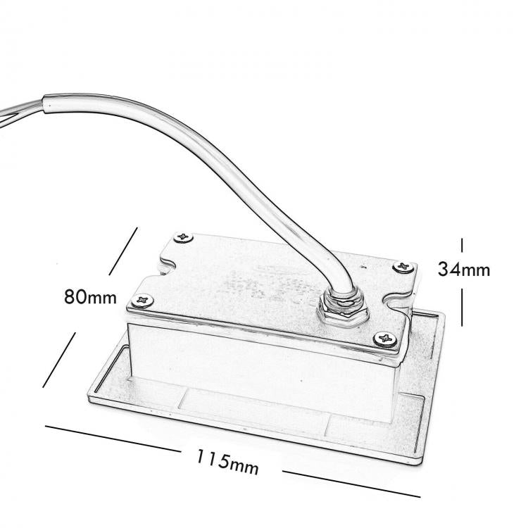Faretto Segnapassi Ip65 Led 3W Incasso Scatola 503 Per Scale Giardino 4000K/Nero