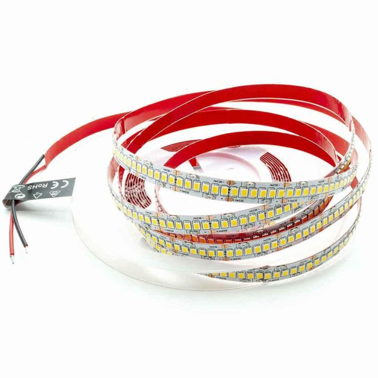 Strip 5M Striscia 600 Led 2835 61W 24V Bobina 5 Mt Biadesiva Luce Naturale 4000K