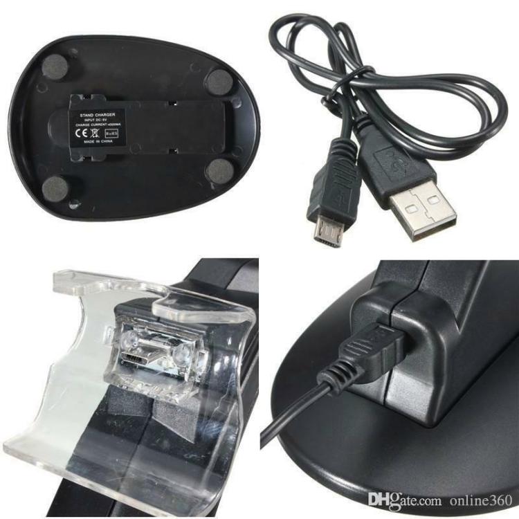 BASE DI RICARICA PER 2 CONTROLLER PLAYSTATION 4 CARICATORE DUALSHOCK V2 PS4 DOCK