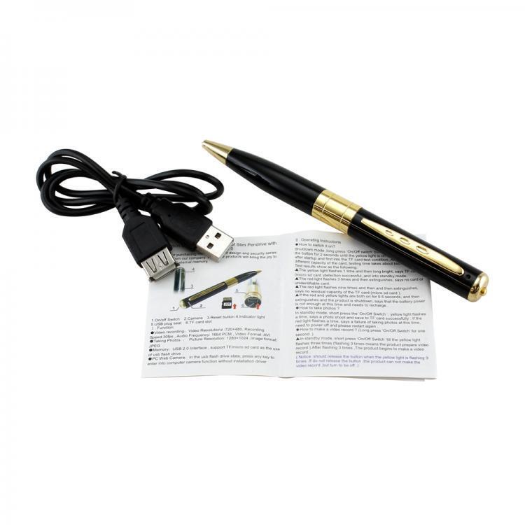 Penna Con Telecamera Videocamera E Registratore Micro Camera Hd Pen Cam