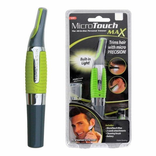 Mini Rasoio Microtouch Max Elettrico Luce Regola Barba Basette Naso Sopraciglia