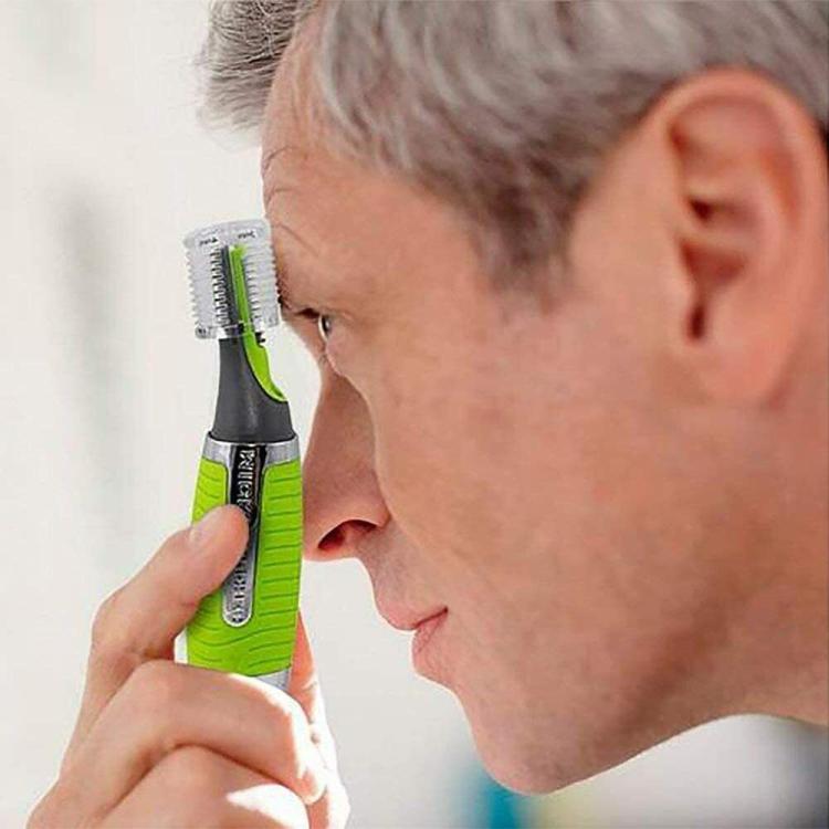 Mini Rasoio Microtouch Max Elettrico Luce Regola Barba Basette Naso Sopraciglia