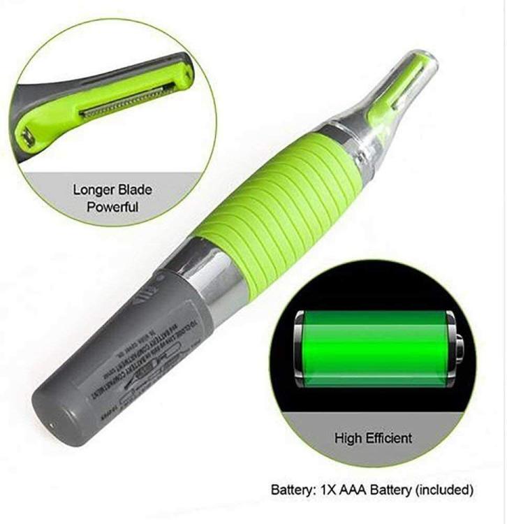 Mini Rasoio Microtouch Max Elettrico Luce Regola Barba Basette Naso Sopraciglia
