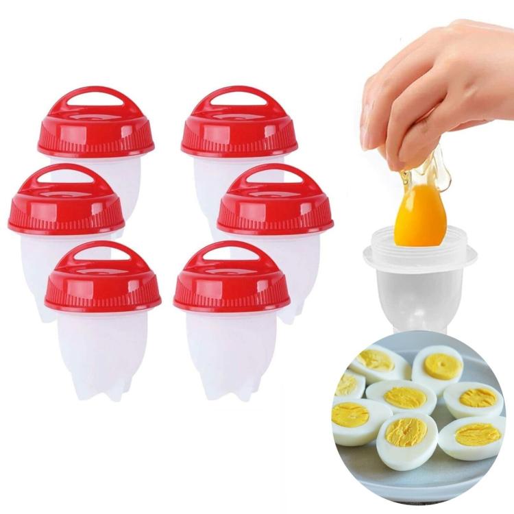 COPPETTE PER 6 UOVA IN CAMICIA BOLLITORE CUOCI SILICONE SODE SGUSCIATE EGG BOIL