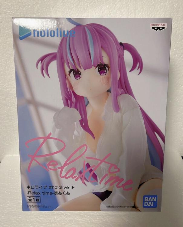 BANPRESTO HOLOLIVE ACQUA MINATO 17cm FIGURE - PRODUCTIONS RELAX TIME BANDAI PVC