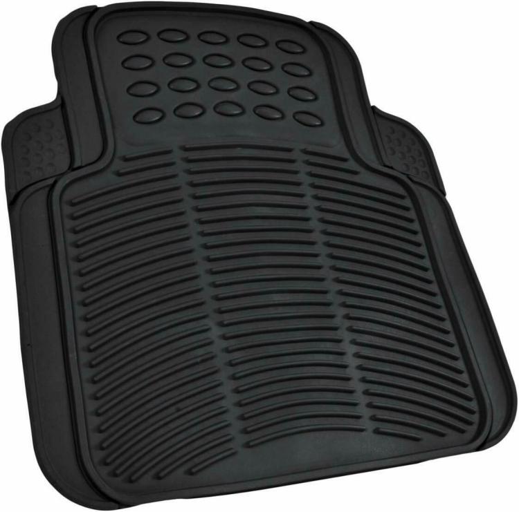 Top Drive Set 4 Tappetini Per Auto Tappeti Universali In Gomma Impermeabili Neri