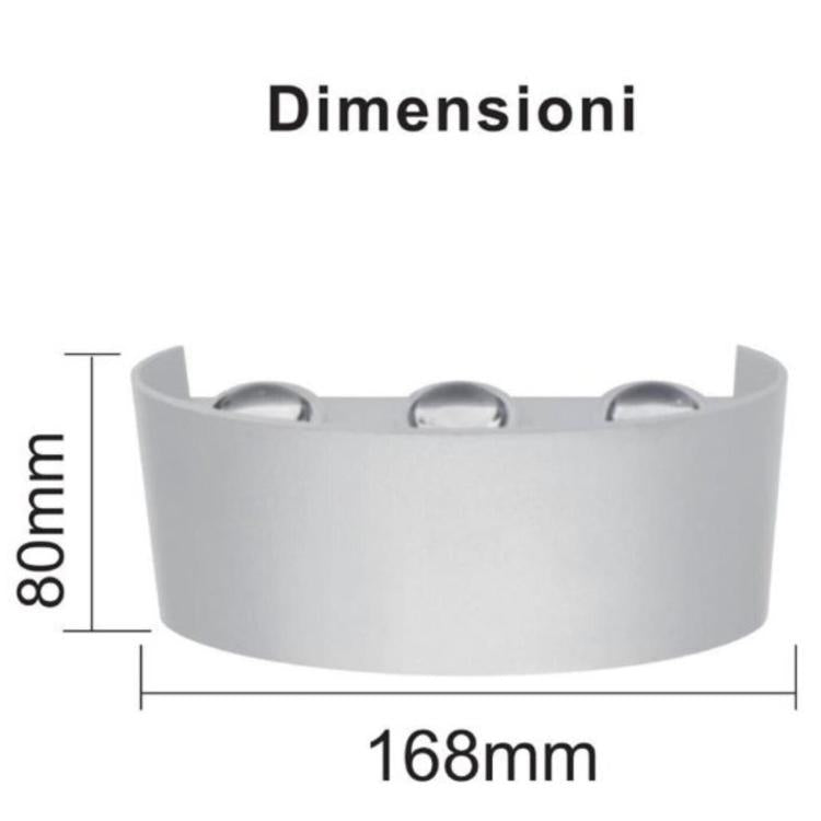 APPLIQUE PARETE LED BIANCO 18W LUCE NATURALE 4000K ESTERNO UP&DOWN IMPERMEABILE