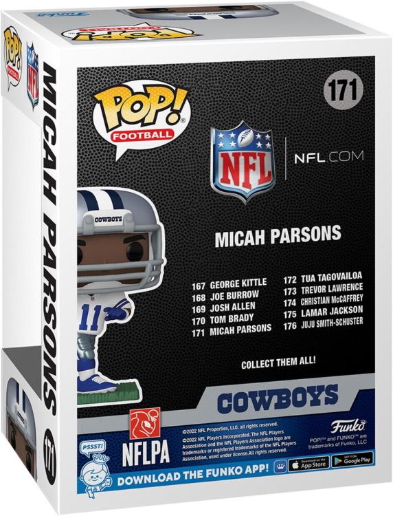 Funko Pop ! Football Nfl Dallas Cowboys - (171) Micah Parsons Player Figure 9Cm